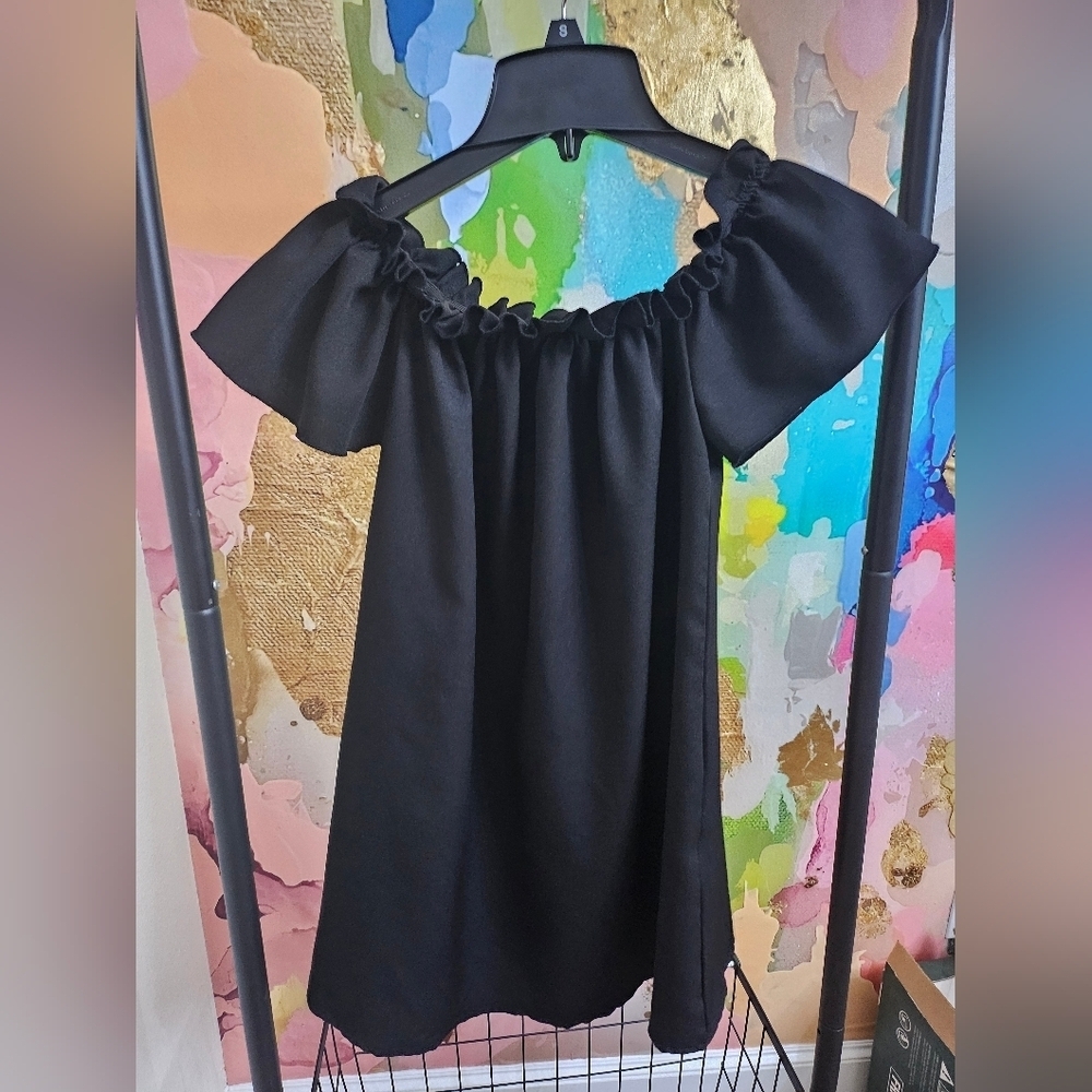 SHEIN Black Strapless Dress